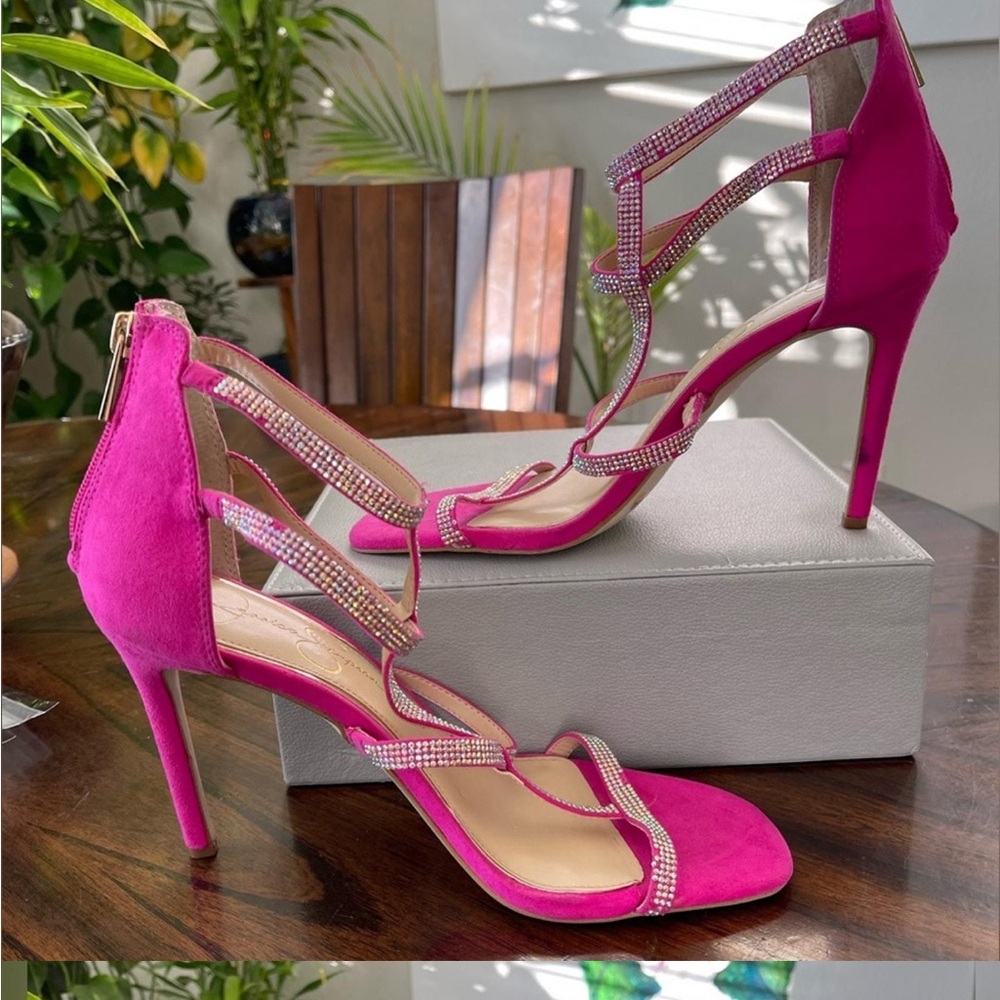 NEW Jessica Simpson Pink Strappy Heels size 9